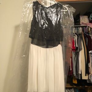 Black and white homecoming dress